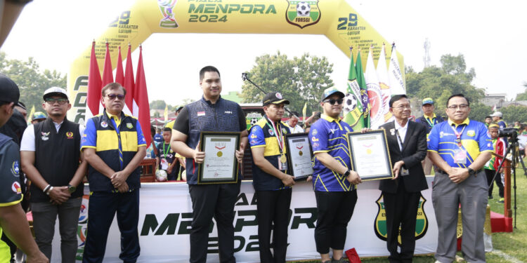 Peduli Pembinaan Sepak Bola Usia Dini, Menpora dan LDII Apresiasi Festival Sepak Bola FORSGI Piala Menpora II