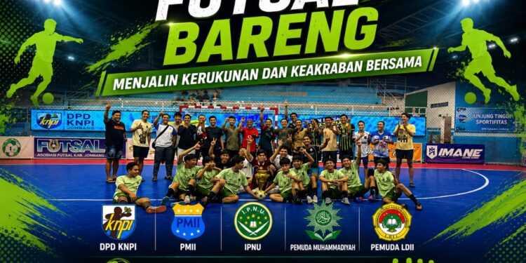 Pemuda Lintas Organisasi di Jombang Perkuat Persaudaraan Melalui Fun Football
